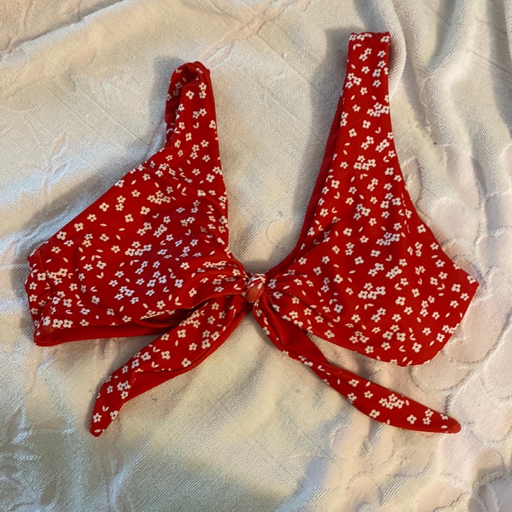 Tie front bikini top